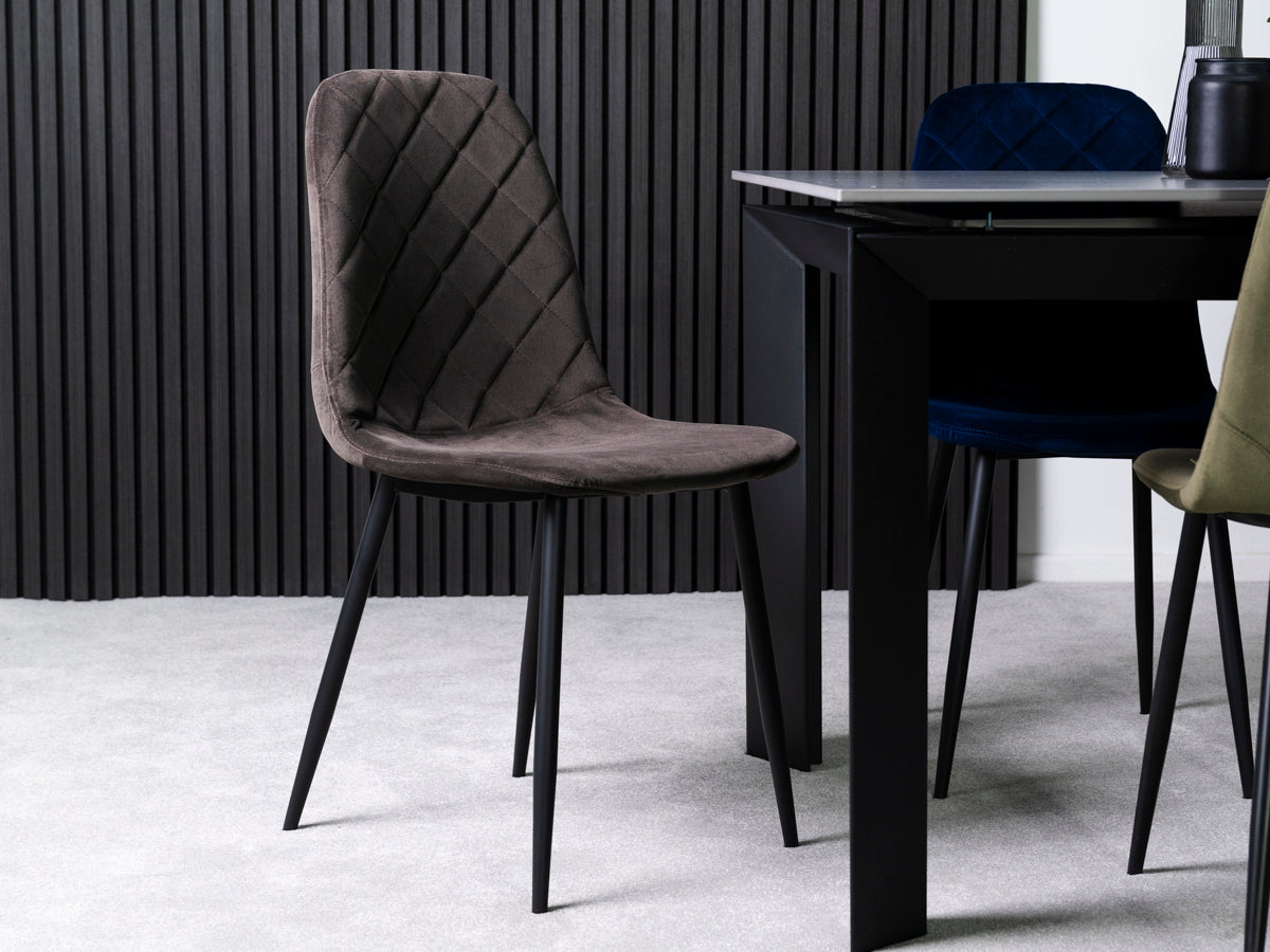 Ensemble de 2 chaises de salle à manger Alston grises