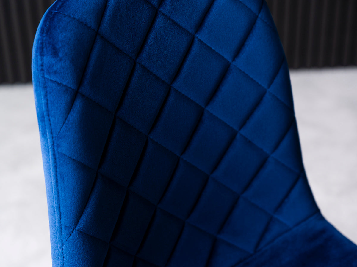 Ensemble de 2 chaises de salle à manger Alston bleues