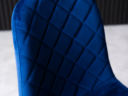 Ensemble de 2 chaises de salle à manger Alston bleues