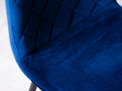 Ensemble de 2 chaises de salle à manger Alston bleues