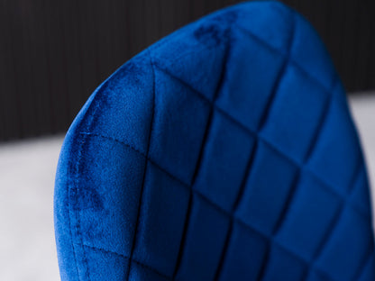 Ensemble de 2 chaises de salle à manger Alston bleues