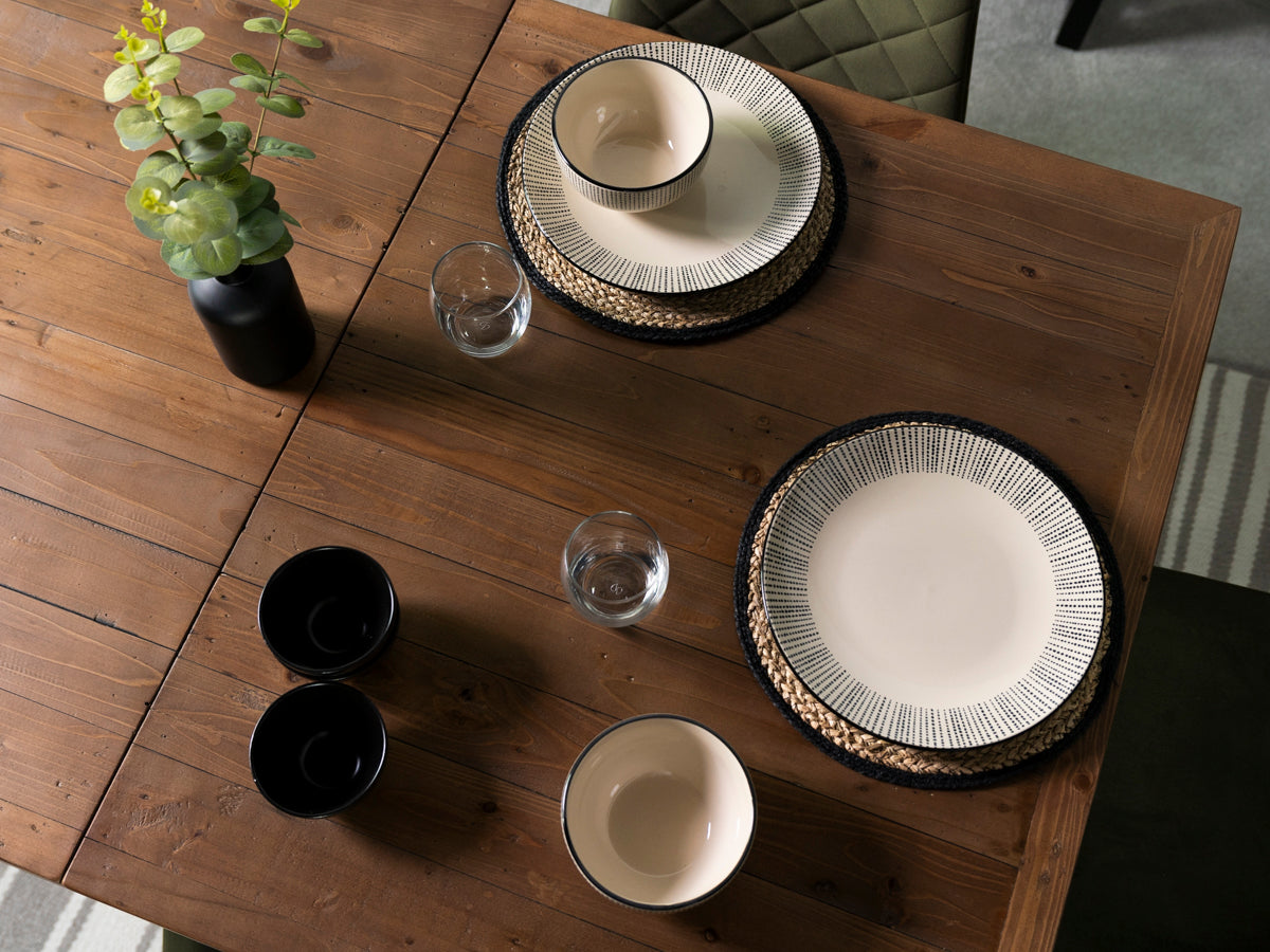 Table de salle à manger extensible Brooklyn (140 cm - 180 cm) et chaises de salle à manger Brooklyn