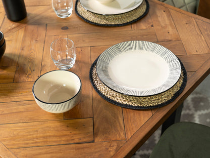 Table de salle à manger extensible Tulsa (140 cm - 180 cm) et chaises de salle à manger Dallas marron