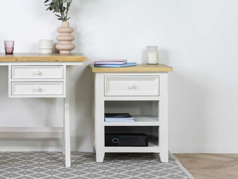 Classeur peint en gris tourterelle