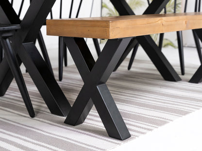 Banc à jambes croisées Brooklyn Light