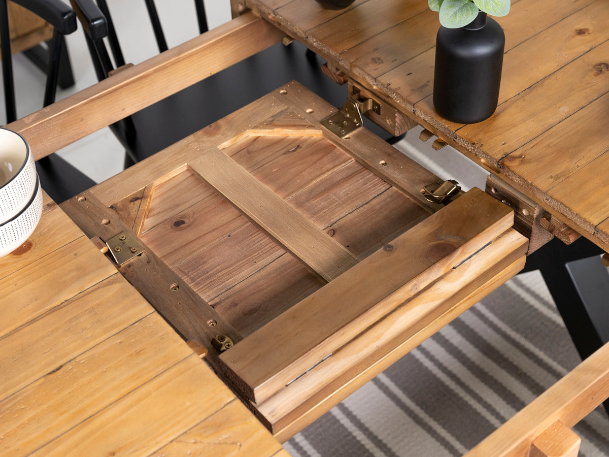 Table de salle à manger extensible Brooklyn Light à pieds croisés (140 cm - 180 cm)