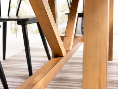 Table de salle à manger extensible Como (180 cm - 240 cm) et chaises de salle à manger marron Houston