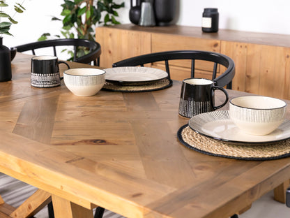 Table de salle à manger extensible Como (180 cm - 240 cm) et chaises de salle à manger Gabo