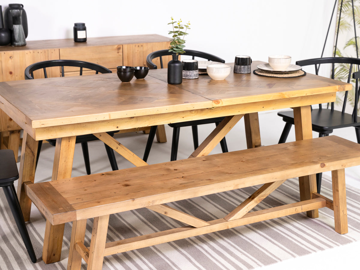 Table de salle à manger extensible Como (180 cm - 240 cm) et chaises de salle à manger grises Grainger