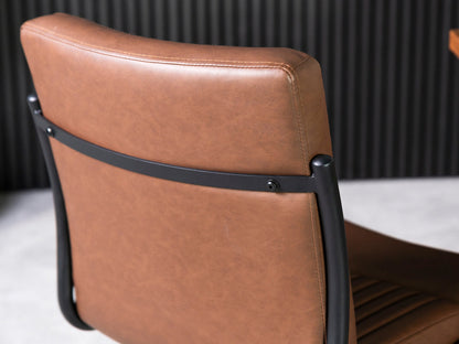 Ensemble de 2 chaises de salle à manger marron auburn