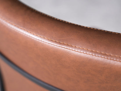 Table de salle à manger Brooklyn Light 180 cm à plateau fixe et chaises de salle à manger marron auburn