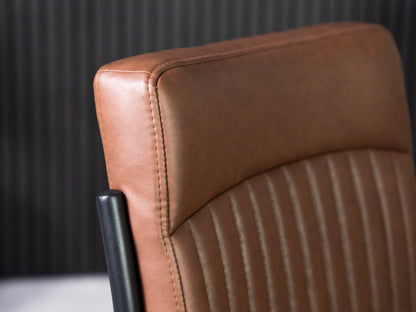 Ensemble de 2 chaises de salle à manger marron auburn