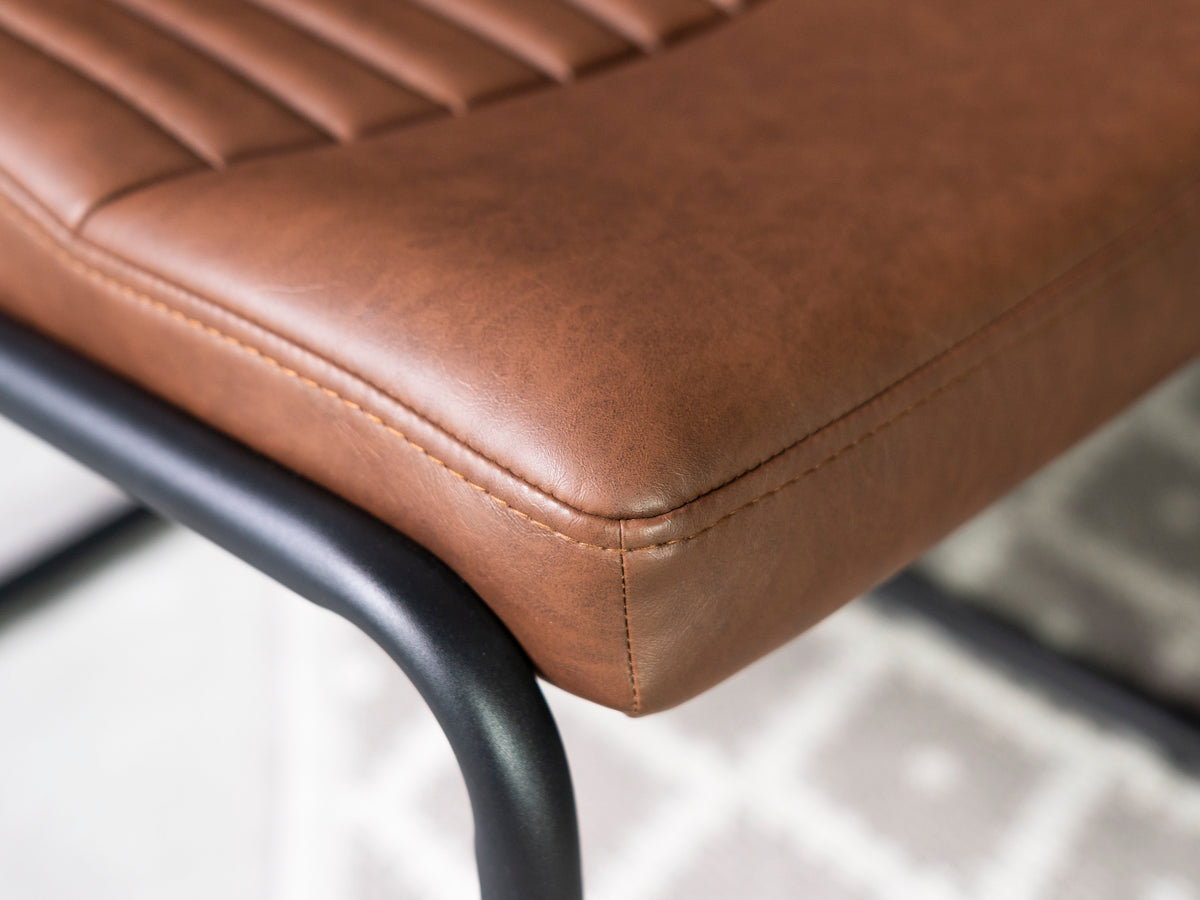 Ensemble de 2 chaises de salle à manger marron auburn