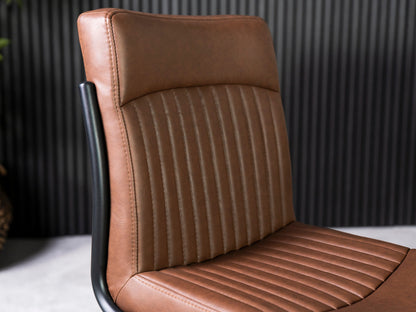 Ensemble de 2 chaises de salle à manger marron auburn