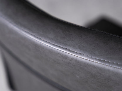 Table de salle à manger Tulsa Dark 180 cm à plateau fixe et chaise de salle à manger gris auburn