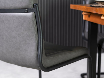 Table de salle à manger extensible Como (180 cm - 240 cm) et chaises de salle à manger gris anthracite