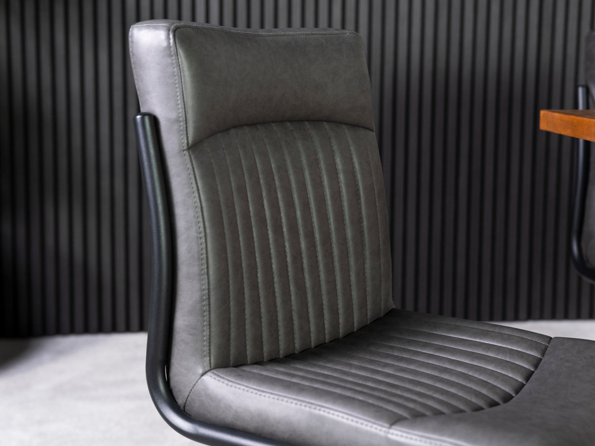 Ensemble de 2 chaises de salle à manger gris auburn