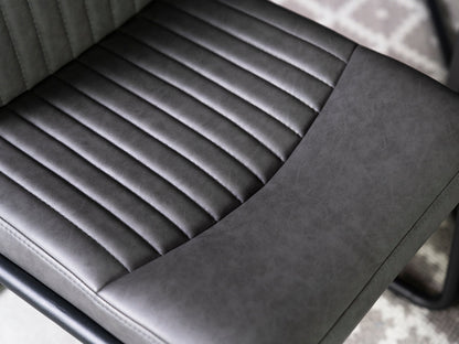 Ensemble de 2 chaises de salle à manger gris auburn