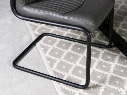 Table de salle à manger extensible Como (140 cm - 180 cm) et chaises de salle à manger gris anthracite