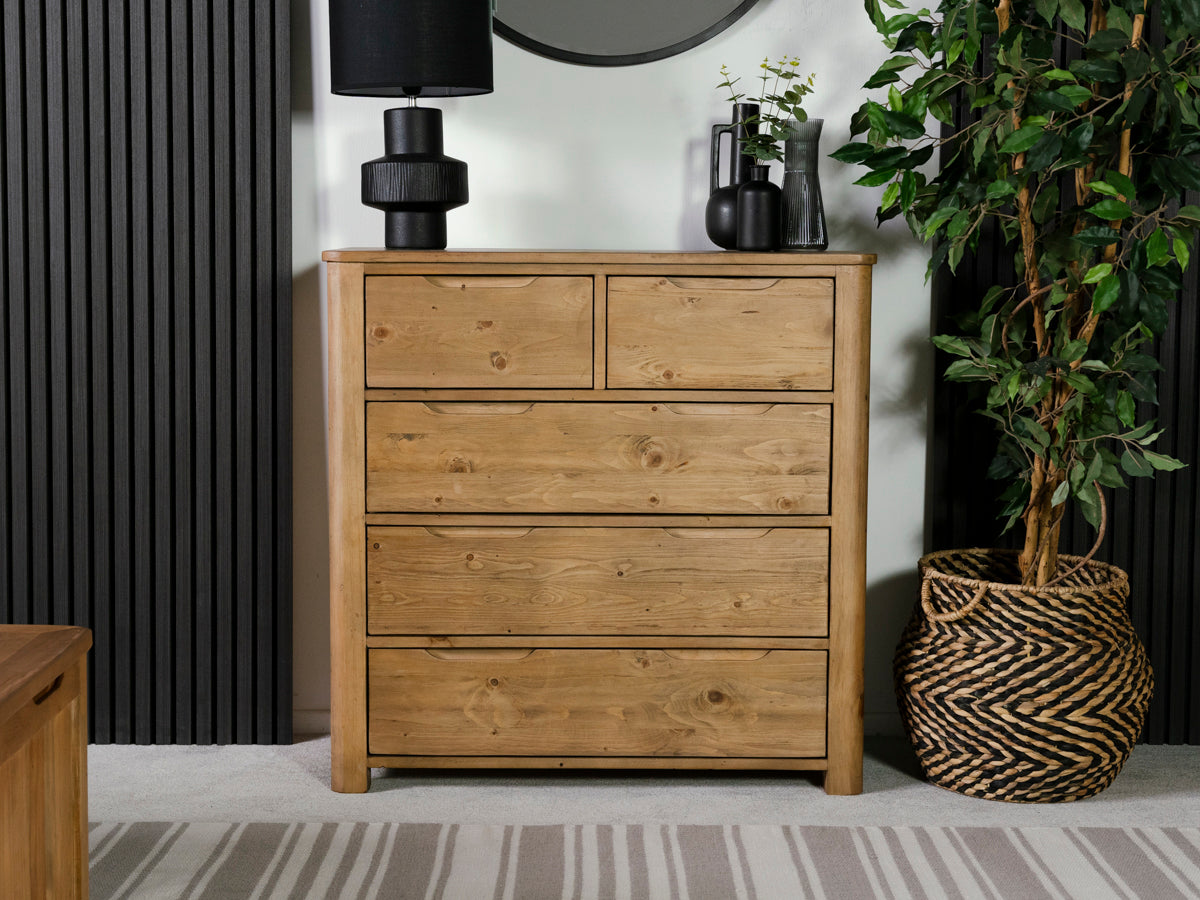 Commode large Exeter à 5 tiroirs