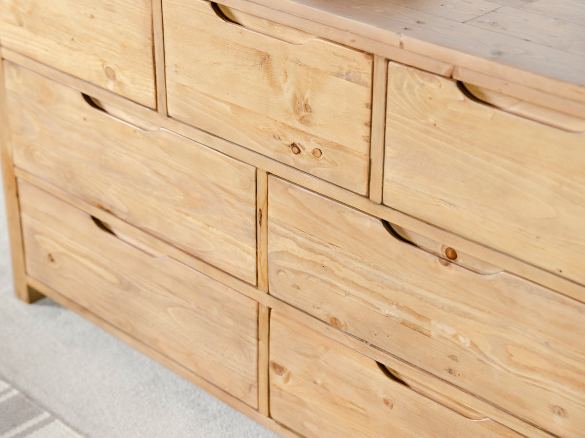 Commode large Exeter à 7 tiroirs