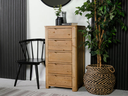 Commode haute Exeter à 5 tiroirs