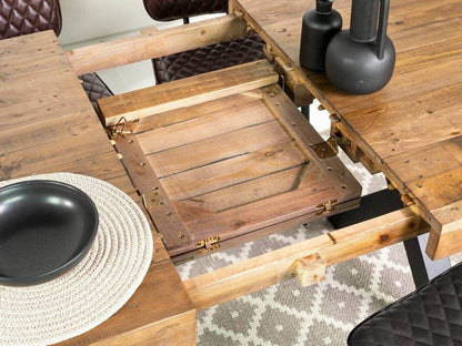 Table de salle à manger extensible Brooklyn à pieds croisés (140 cm - 180 cm) et chaises de salle à manger Brooklyn