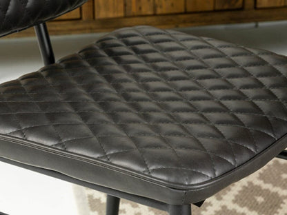 Table de salle à manger extensible à pieds croisés Tulsa (140 cm - 180 cm) et chaises de salle à manger grises Houston