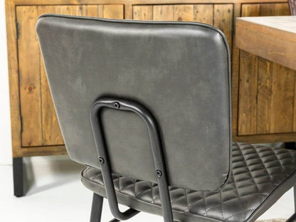 Ensemble de 2 chaises de salle à manger grises Houston