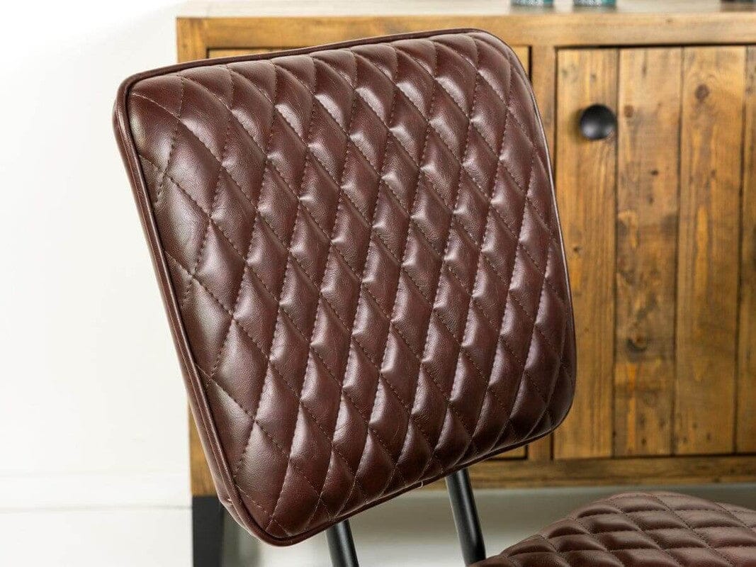 Table de salle à manger extensible Tulsa foncée (180 cm - 240 cm) et chaise de salle à manger Houston marron