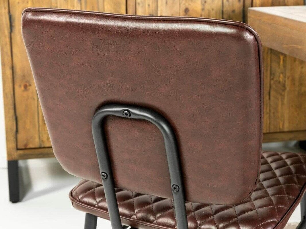 Table de salle à manger extensible Tulsa foncée (180 cm - 240 cm) et chaise de salle à manger Houston marron