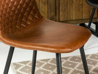 Table de salle à manger fixe Tulsa (180 cm) et chaises de salle à manger Dallas marron