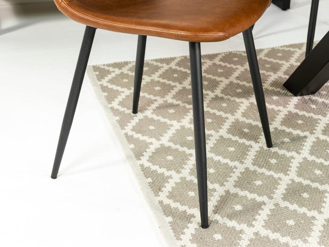 Table de salle à manger extensible Brooklyn (180 cm - 240 cm) et chaises de salle à manger Dallas marron