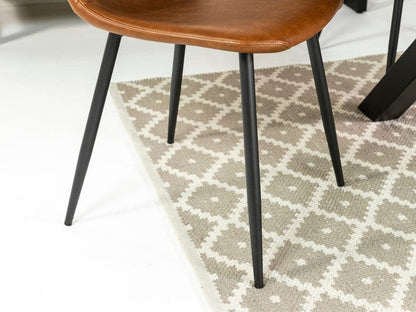 Table de salle à manger extensible Tulsa (180 cm - 240 cm) et chaises de salle à manger Dallas marron