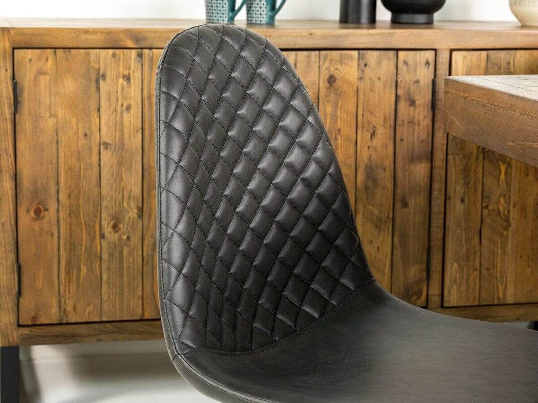 Table de salle à manger fixe Tulsa (135 cm) et chaises de salle à manger grises Dallas