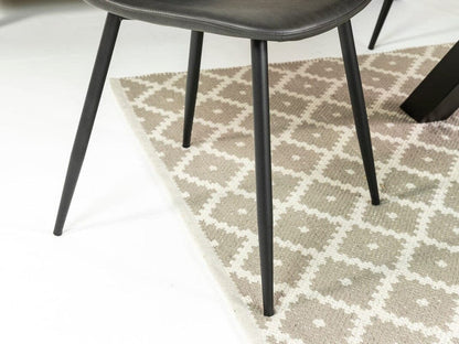 Table de salle à manger extensible Tulsa (180 cm - 240 cm) et chaises de salle à manger grises Dallas