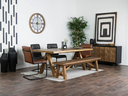 Table de salle à manger pyramidale à plateau fixe
