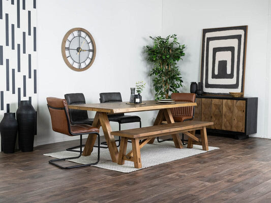 Table de salle à manger pyramidale à plateau fixe