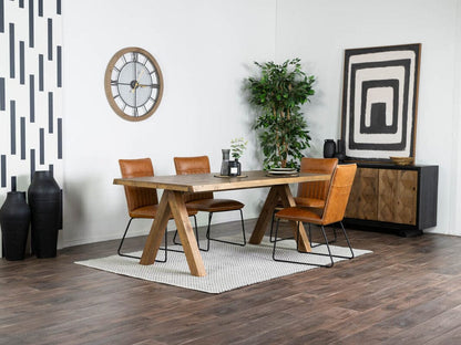 Table de salle à manger pyramidale à plateau fixe