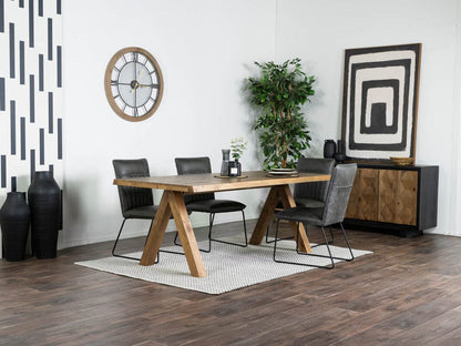 Table de salle à manger pyramidale à plateau fixe