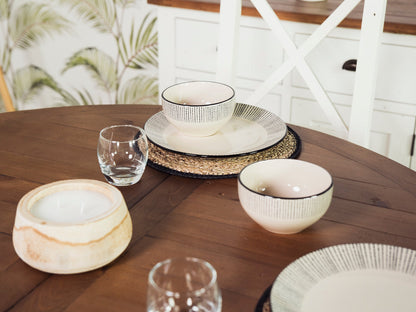 Table de salle à manger ronde extensible Devon (120 cm - 160 cm)