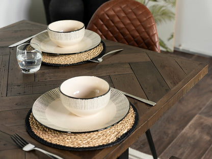 Table de salle à manger extensible Tulsa Dark (140 cm - 180 cm)