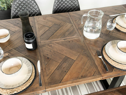 Table de salle à manger extensible Tulsa Dark (140 cm - 180 cm) et chaises de salle à manger Alston