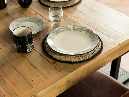 Table de salle à manger extensible Brooklyn Light (140 cm - 180 cm) et chaises de salle à manger Houston marron