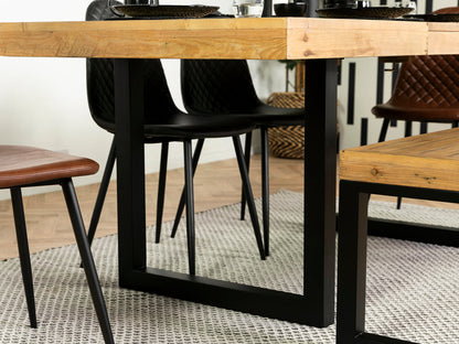 Table de salle à manger extensible Brooklyn Light (140 cm - 180 cm) et chaises de salle à manger Alston