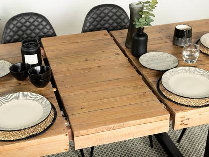 Table de salle à manger extensible Brooklyn Light (140 cm - 180 cm) et chaises de salle à manger Brooklyn Light