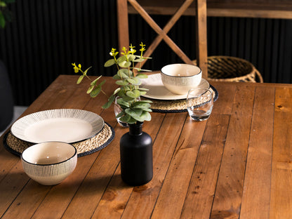 Table de salle à manger Brooklyn à plateau fixe de 160 cm et chaises de salle à manger Houston grises