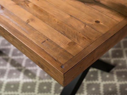 Table de salle à manger Brooklyn 180 cm à plateau fixe et pieds croisés