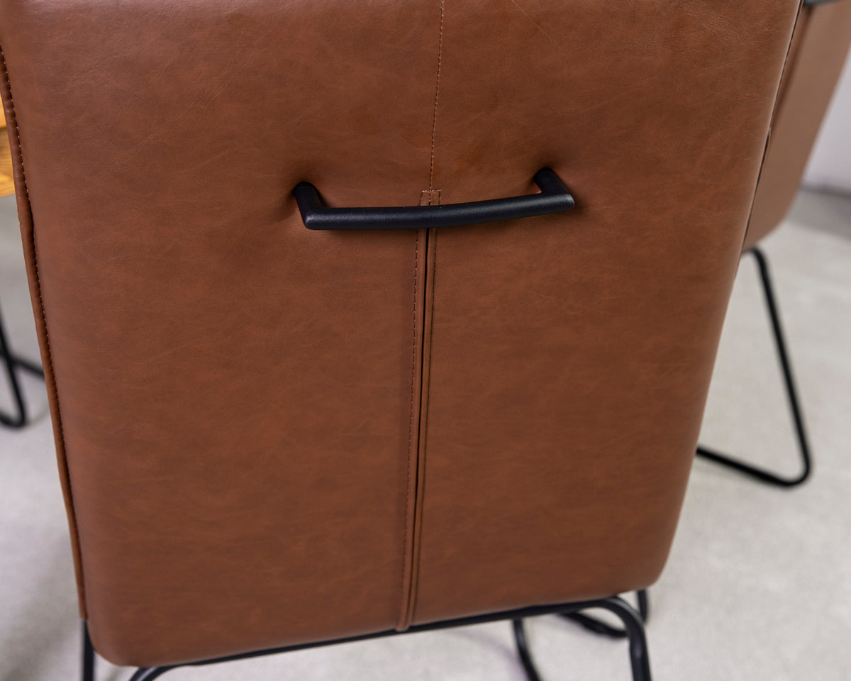 Ensemble de 2 chaises de salle à manger Grainger marron