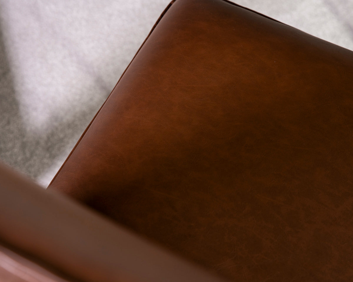 Table de salle à manger fixe Tulsa Dark 135 cm et chaise Grainger marron